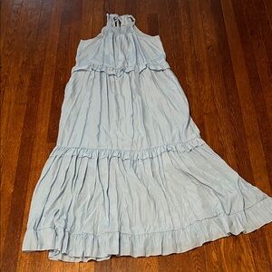 Light Blue Halter Maxi Dress